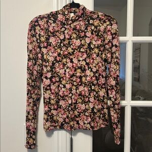 H&M Floral Turtleneck